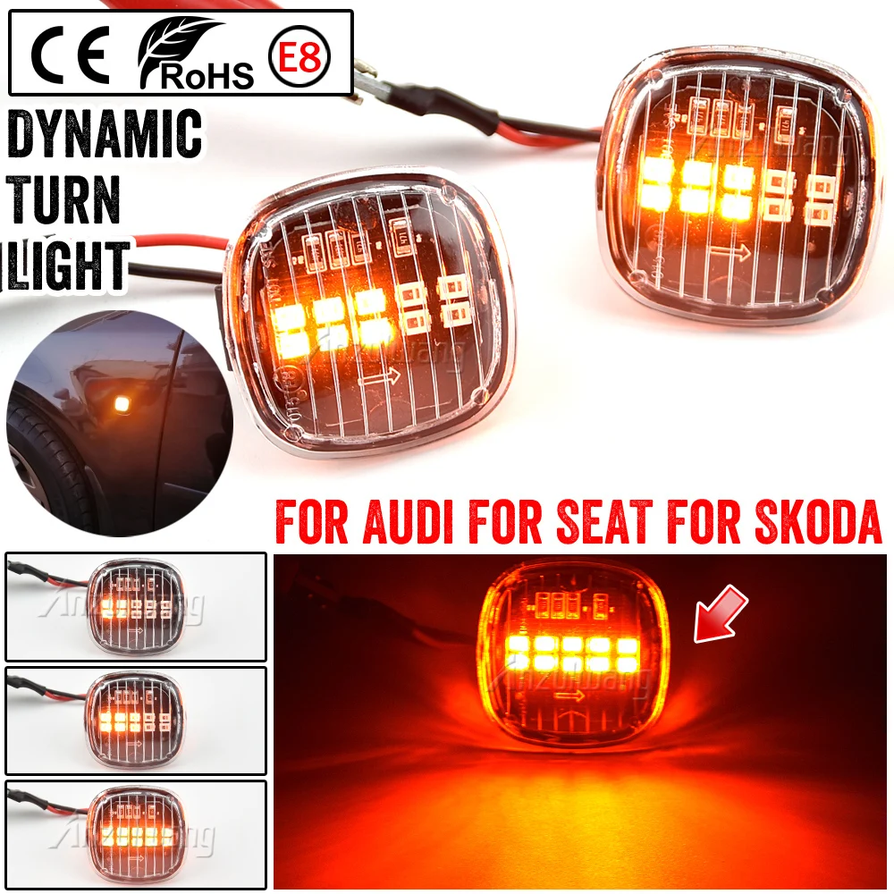 Luz LED intermitente dinámica - indicador lateral para Skoda y Audi - imagen 4