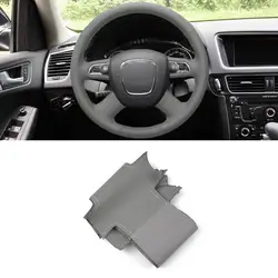 Protector volante cuero perforado gris para Audi A3 A4 A5 A6 A8 Q5 Q7