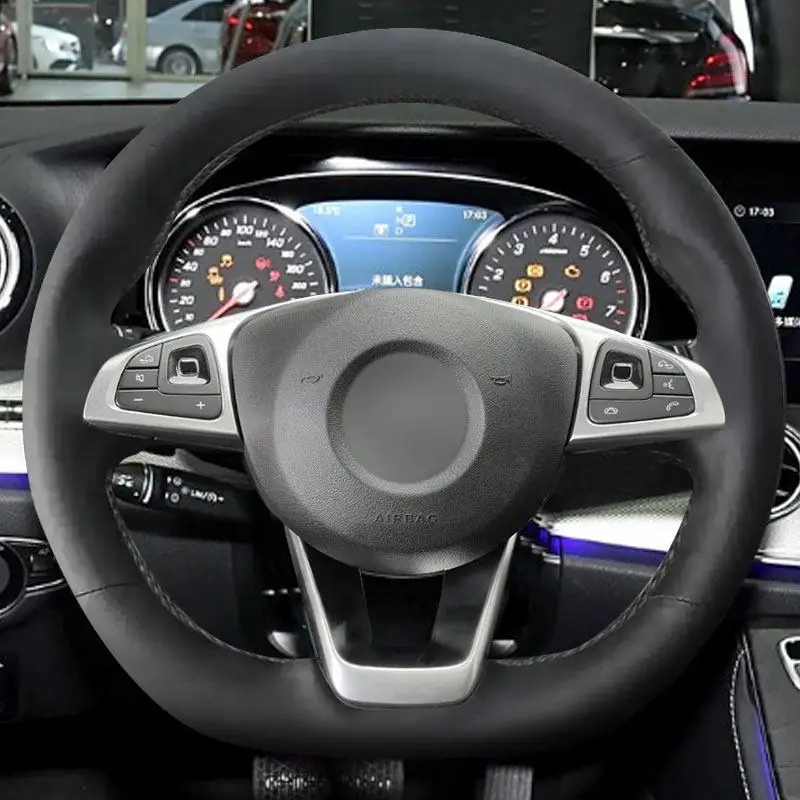 Funda volante microfibra negra Mercedes Clase A C E GLA