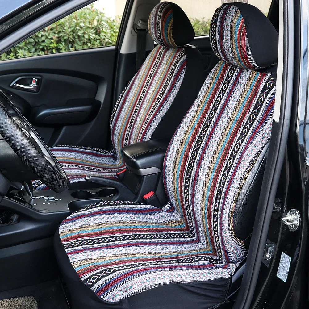 Fundas asiento coche étnico delantero doble protectoras universales - imagen 3