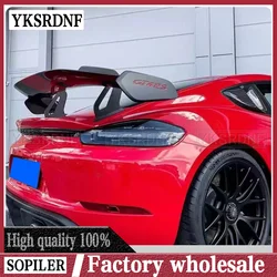 Alerón trasero de fibra de carbono doble cubierta para Porsche 911 981 718