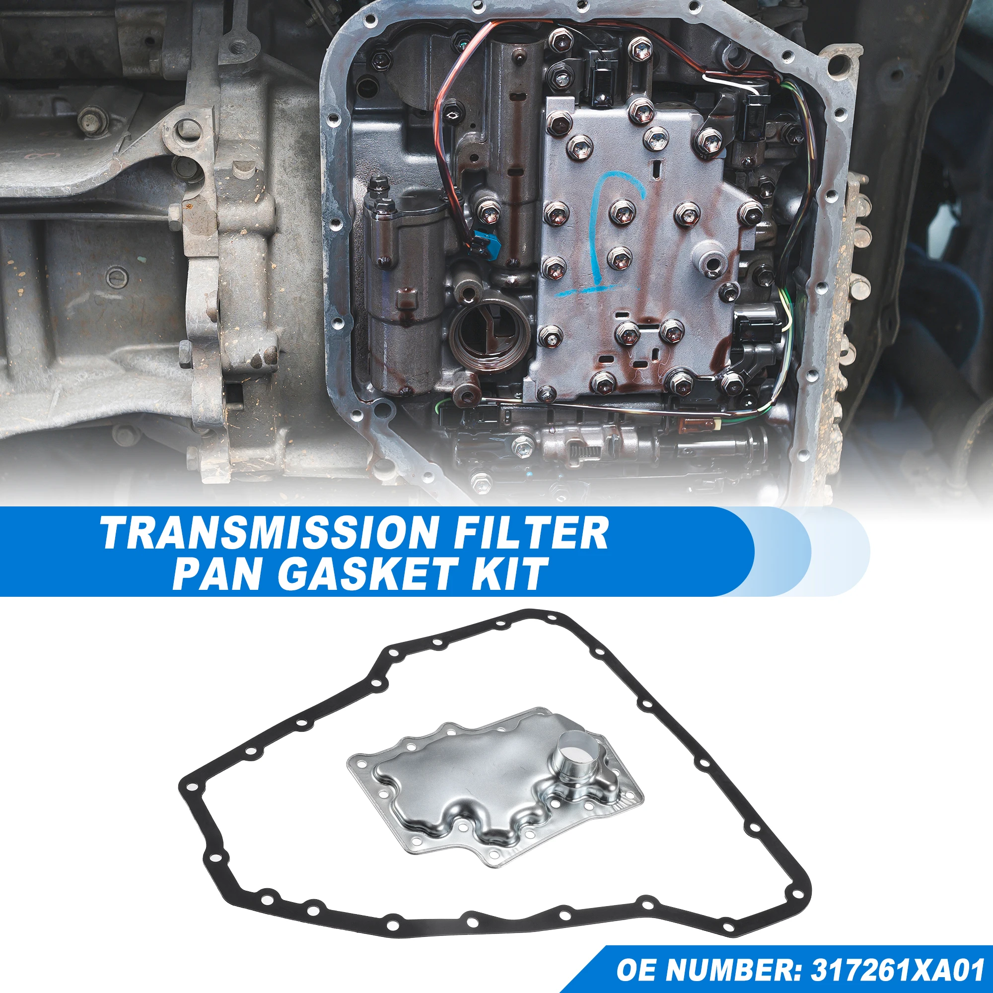 UXCELL JF010E Filtro de transmisión automática CVT Filtro enfriador de aceite Kit de juntas de cárter de aceite para Nissan Murano 2003-2007 317261 XA01 - imagen 2