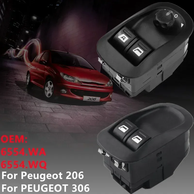 Interruptor elevalunas Peugeot 206 306 referencia OEM 6554.WA