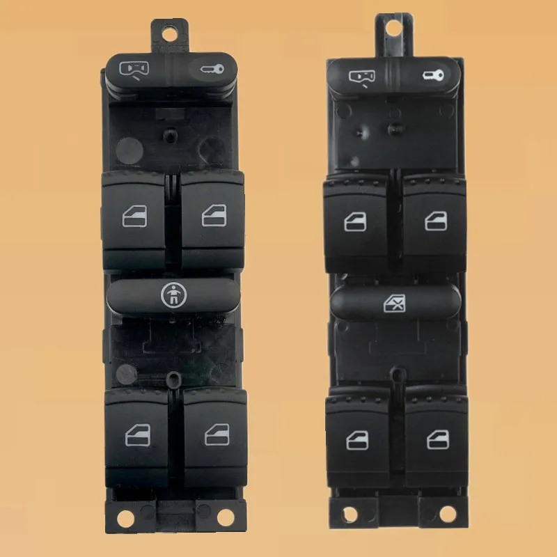 Detalle del interruptor de control de ventanilla eléctrica