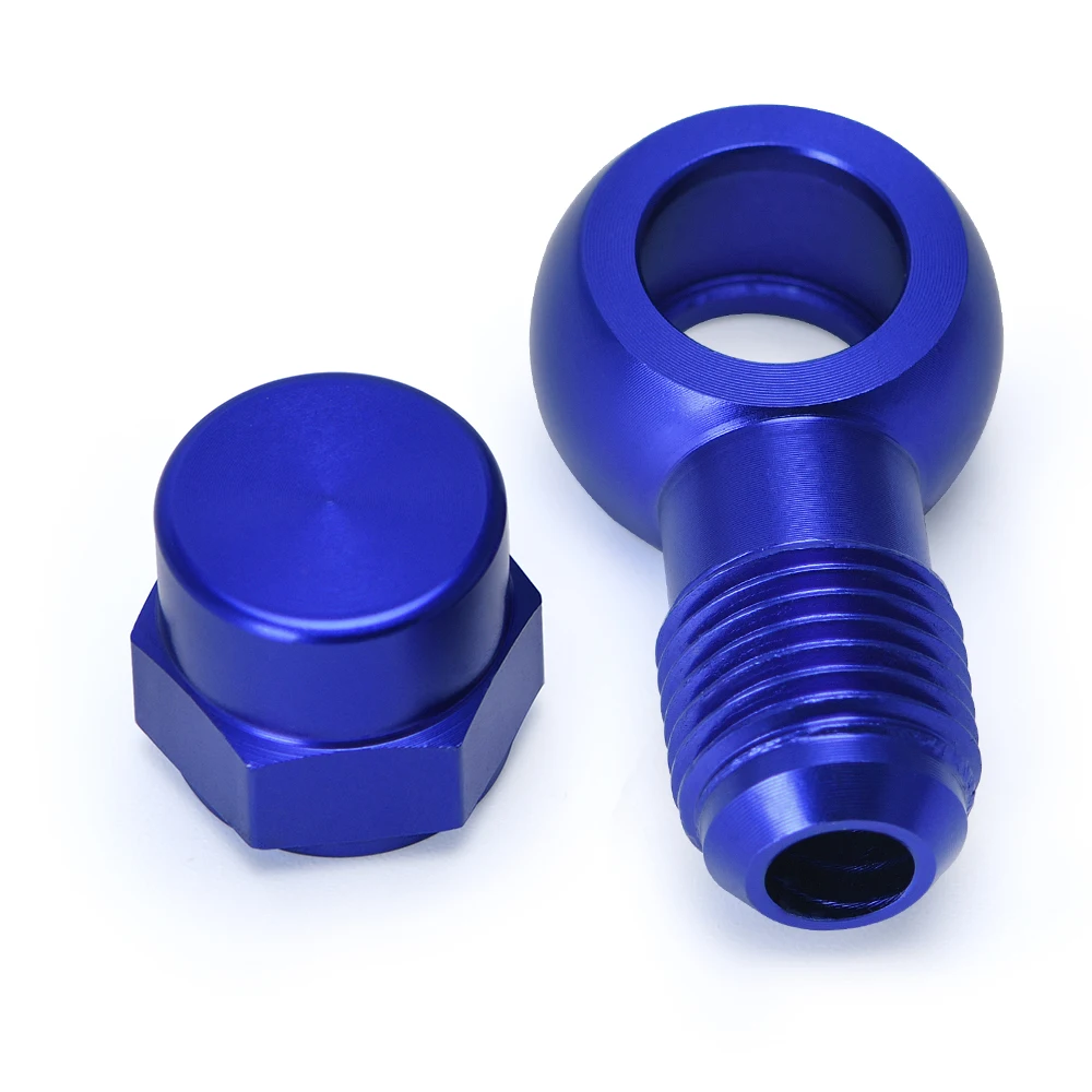 PQY bomba de combustible adaptador Banjo salida aluminio azul - imagen 3