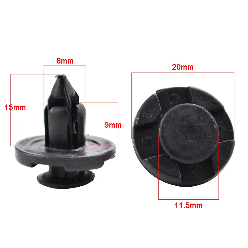 Clips paragolpes 8 mm de nailon para Nissan Livina, Tiida y Sylphy - imagen 2