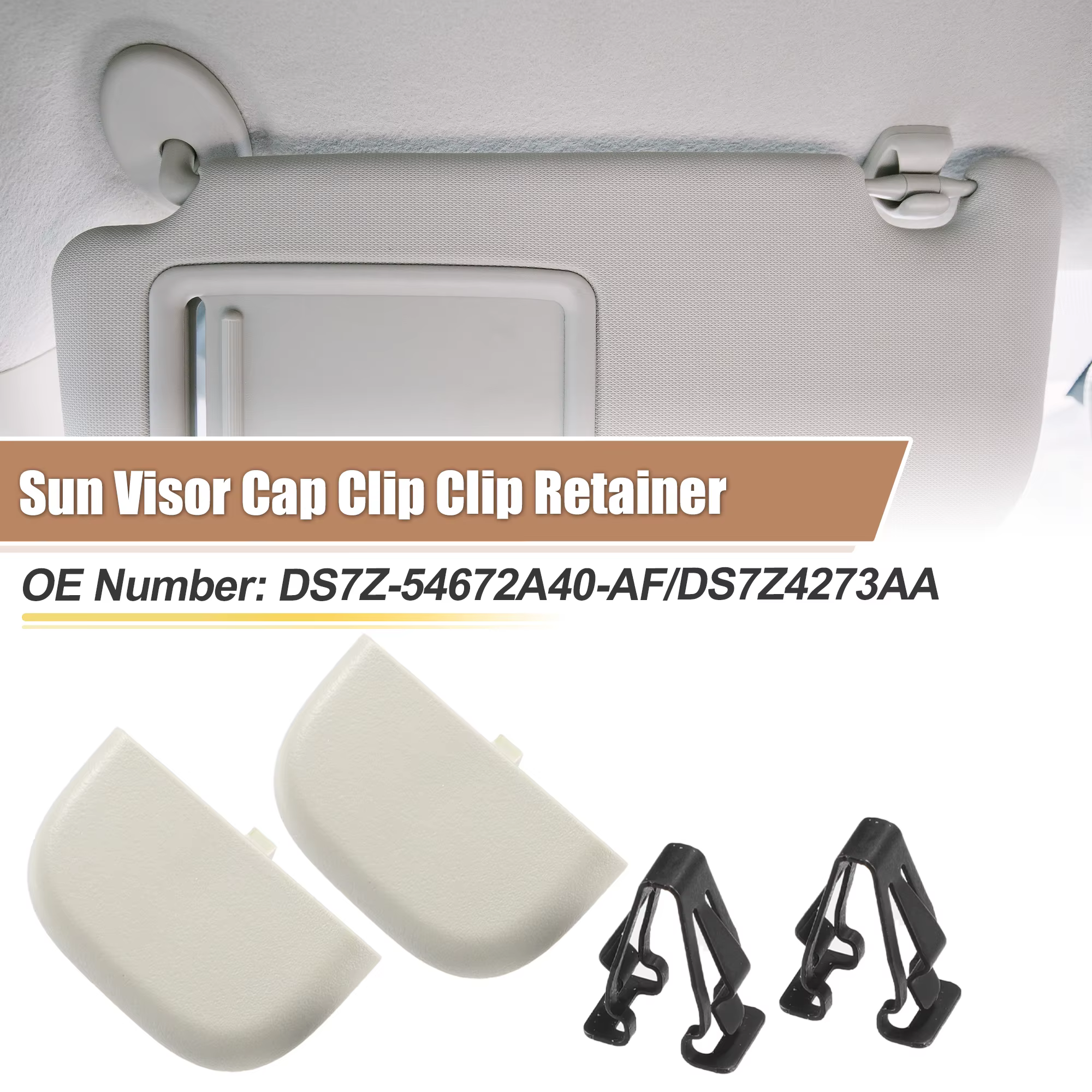 UXCELL DS7Z-54672A40-AF Clip de parasol para Ford Fusion y Lincoln MKZ