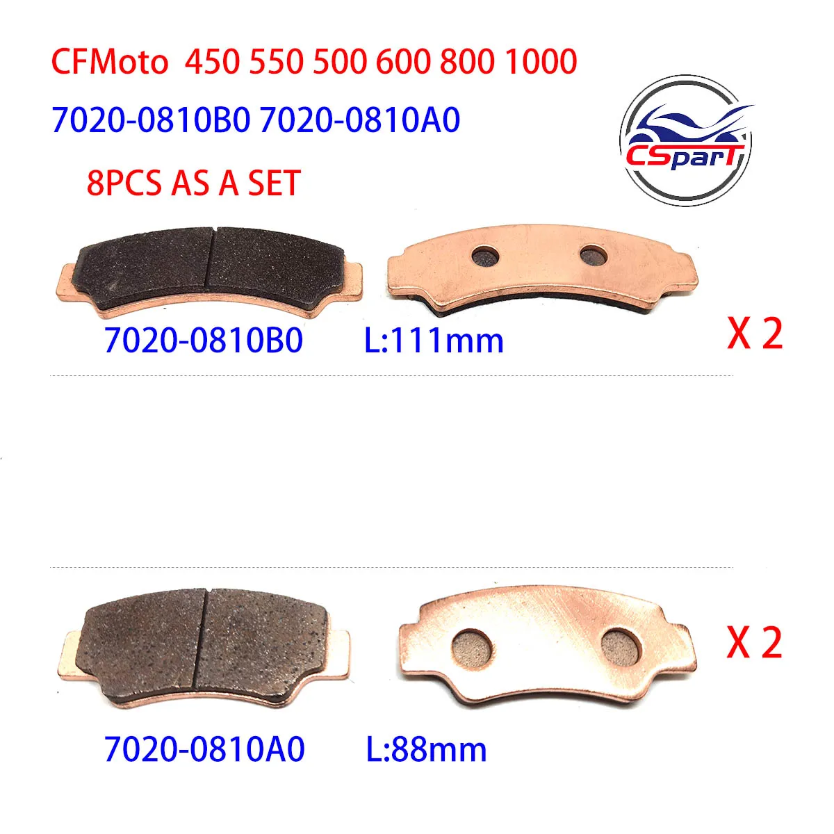 Pastillas de freno CFMoto 7020-0810B0 – ZFORCE CFORCE UFORCE - imagen 4