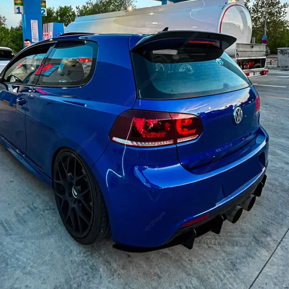 Difusor trasero VW Golf 6 R20 negro con divisor tuning - imagen 2