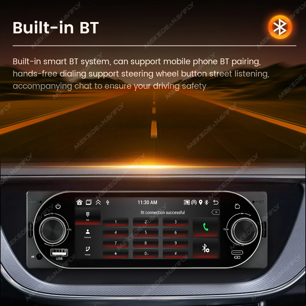 MEKEDE Radio de coche 1 DIN Android 13 con CarPlay inalámbrico - imagen 4