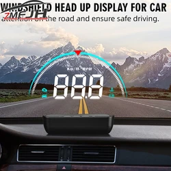 Pantalla HUD Head Up para coche, velocímetro OBD, proyector de parabrisas, medidor de velocidad de voltaje de temperatura del agua Digital inteligente con advertencia de exceso de velocidad