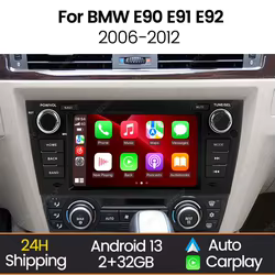MEKEDE Radio 2DIN con CarPlay y Android Auto – BMW E90-E93