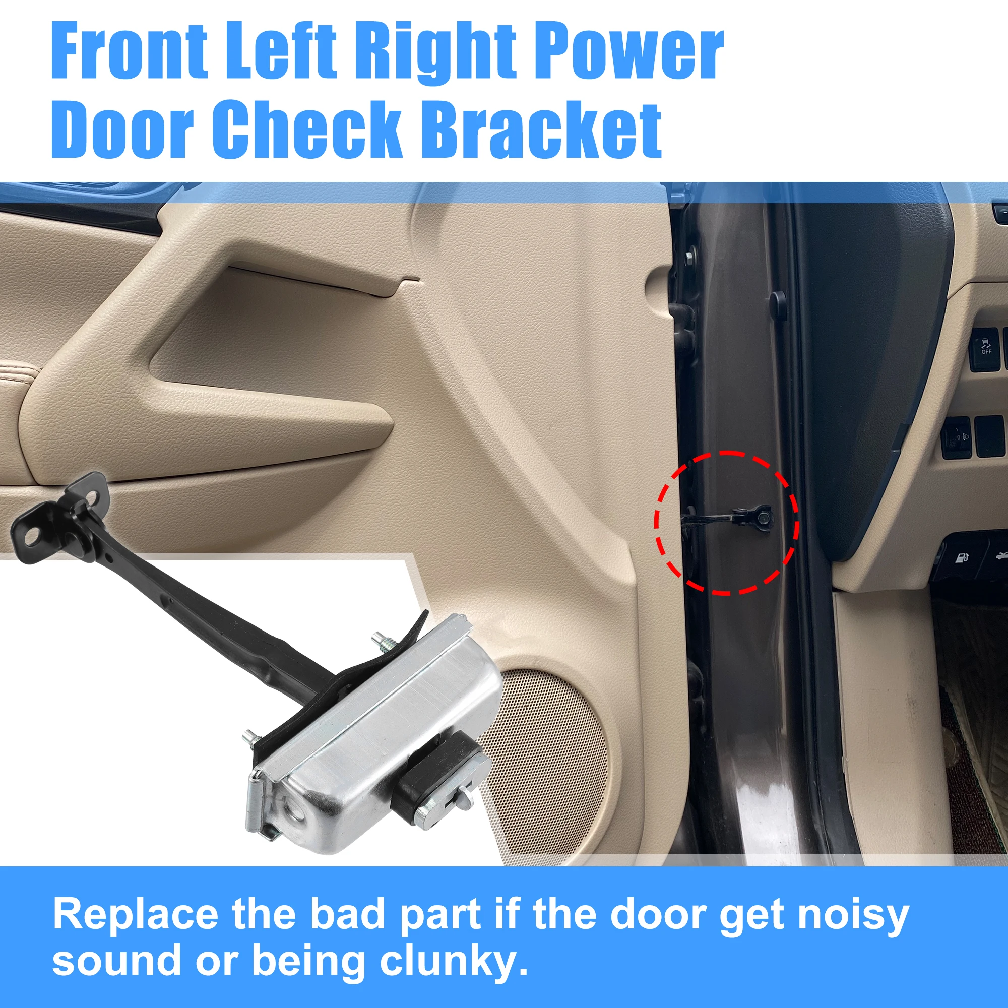X Autohaux limitador de tope de correa de retención de puerta delantera de coche para Ford para Mustang 6R3Z-6323552-AA - imagen 2