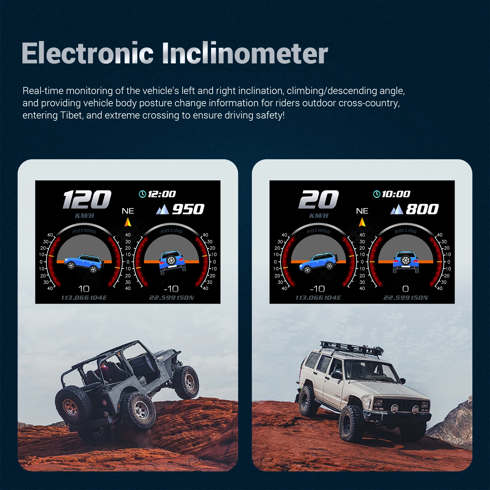 Pantalla HUD para coche OBD + GPS con RPM, velocidad y temperatura - imagen 4