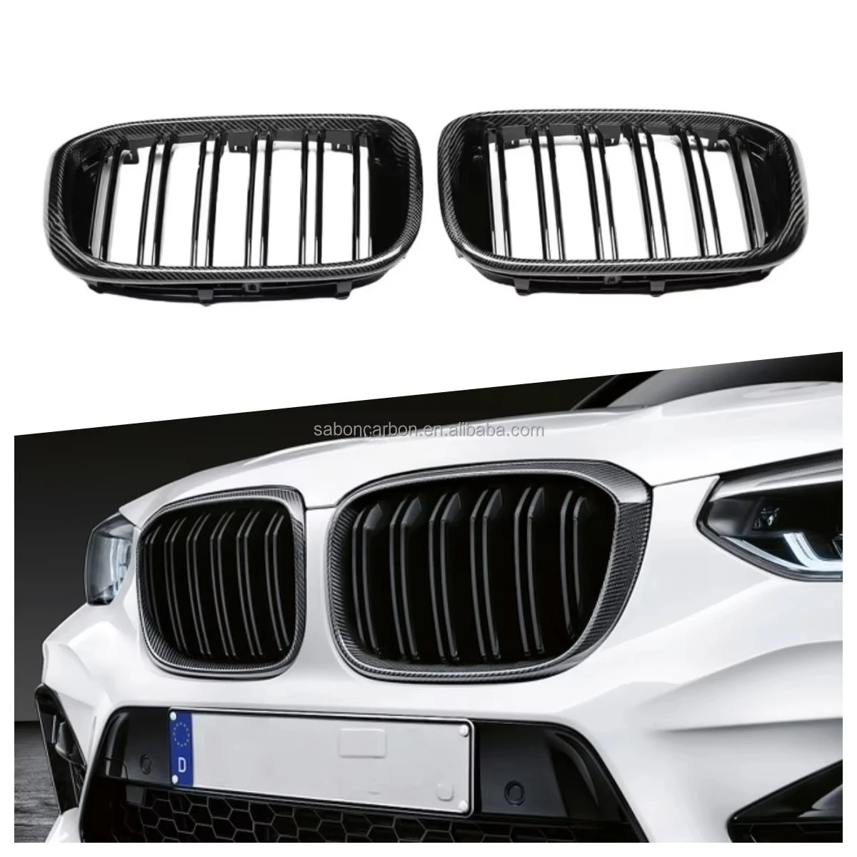 Rejilla parachoques delantero carbono BMW X3M F97/X4M F98 pre-LCI