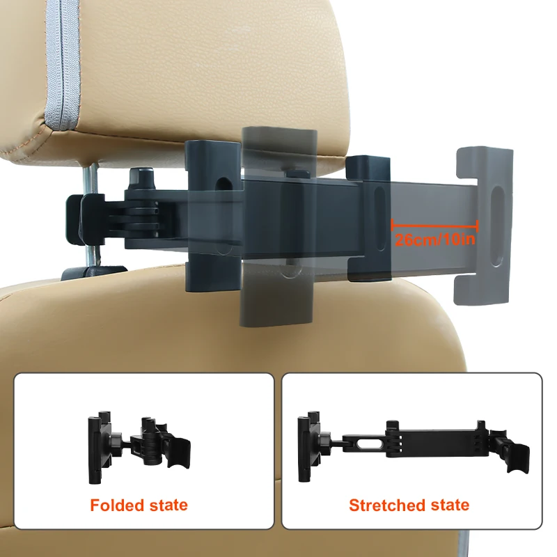 Soporte tablet reposacabezas coche ajustable 360° universal 5-13 pulgadas - imagen 2