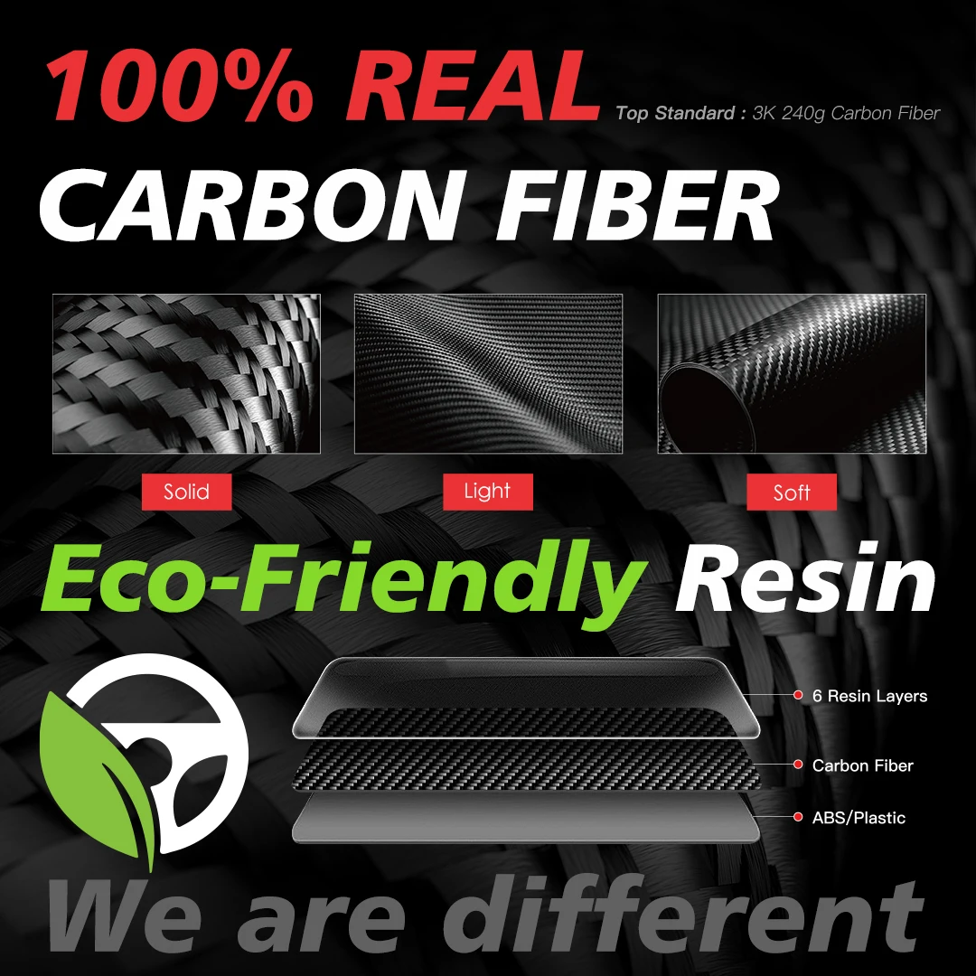 TDD-volante de fibra de carbono Real para Chevrolet C8 Corvette Z51 Z06 2020 2021 2022 2023 2024, volante de carreras de cuero calefactable - imagen 5