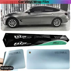 Envoltura de vinilo plateado de metal líquido metálico, película que cambia de color PET súper mate, más de 100 colores para motocicleta y coche