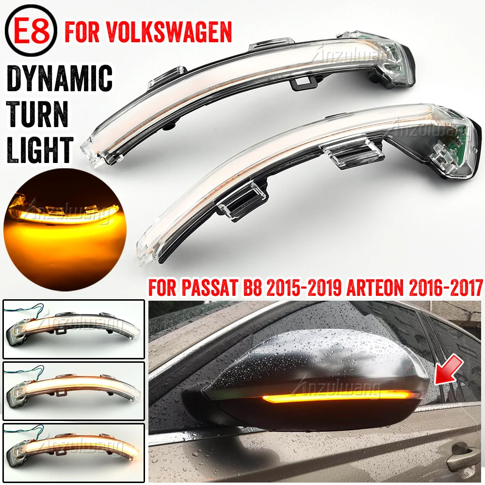 Intermitente secuencial LED dinámico espejo lateral VW Passat B8 - imagen 5