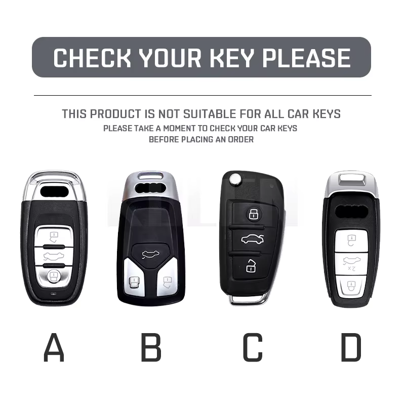 Funda de TPU negra para llave de Audi