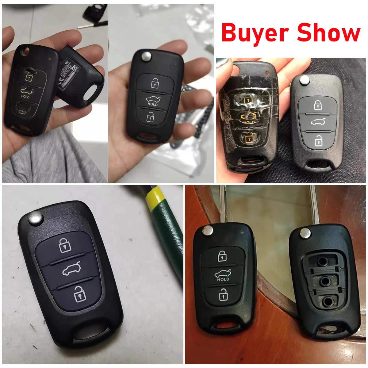 Carcasa de llave coche botones Hyundai Tucson IX35 y Kia Rio - imagen 5