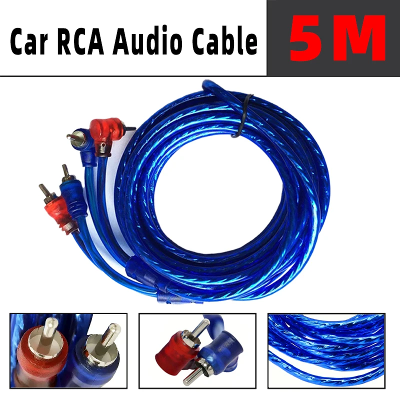 Cable RCA para amplificador de coche de cobre – audio estéreo