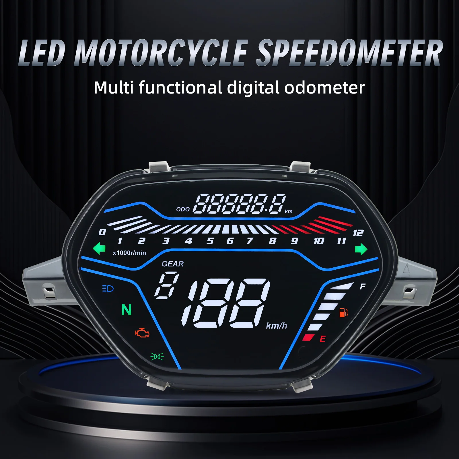 Velocímetro digital con retroiluminación blanca Honda Wave C100 - imagen 3