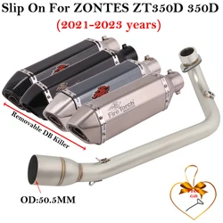 Silenciador de escape Zontes ZT350D 2021-2023 con DB Killer