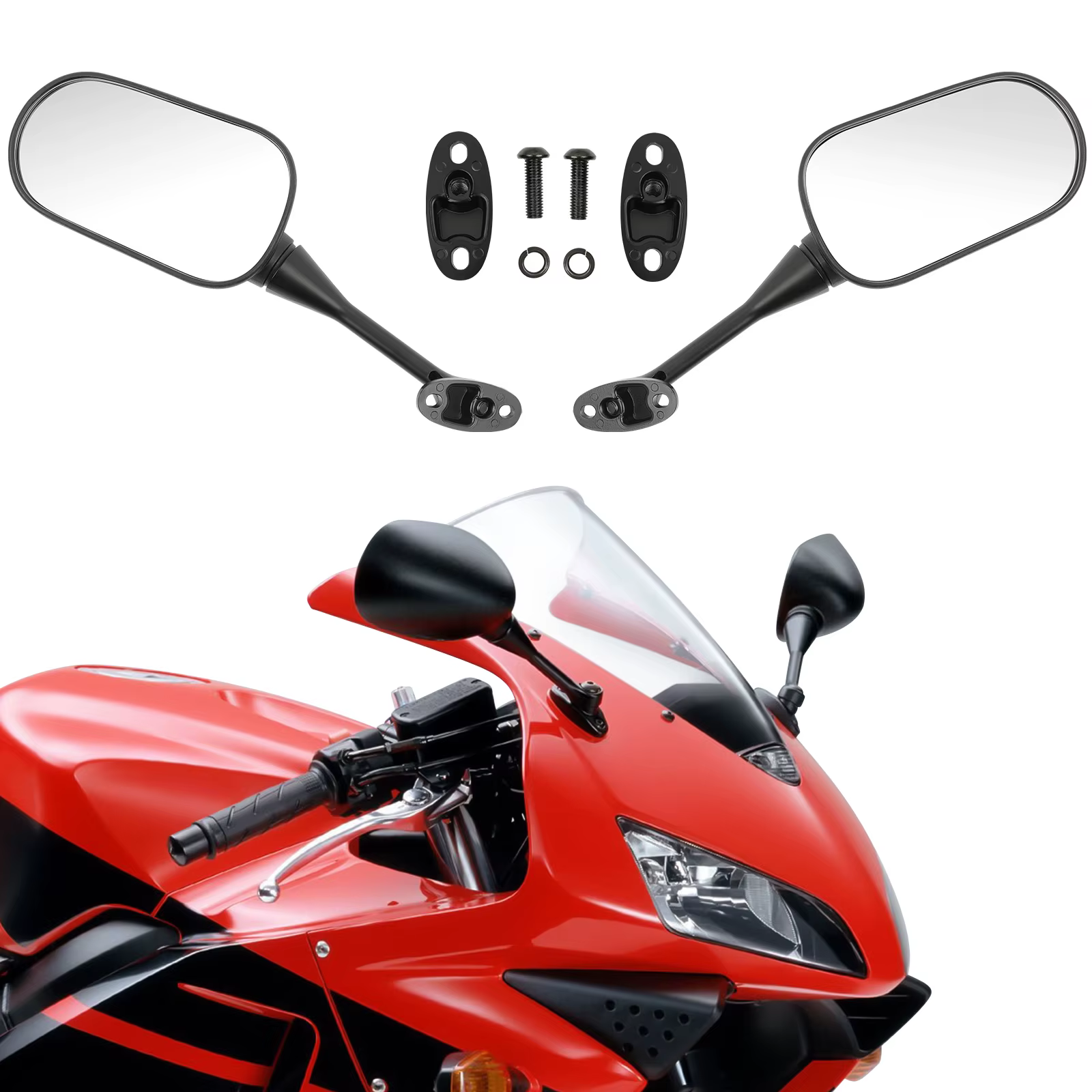 Espejos retrovisores negros Honda CBR 600RR y 1000RR - imagen 2