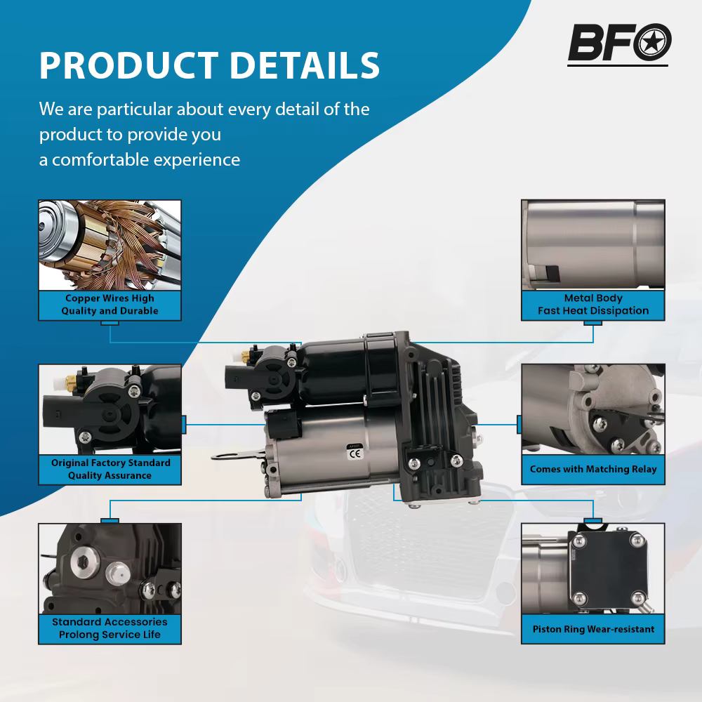 Front Air Suspension Compressor Pump for Mercedes-Benz W221 W211 C216 S 250 300  2213200304 - imagen 2