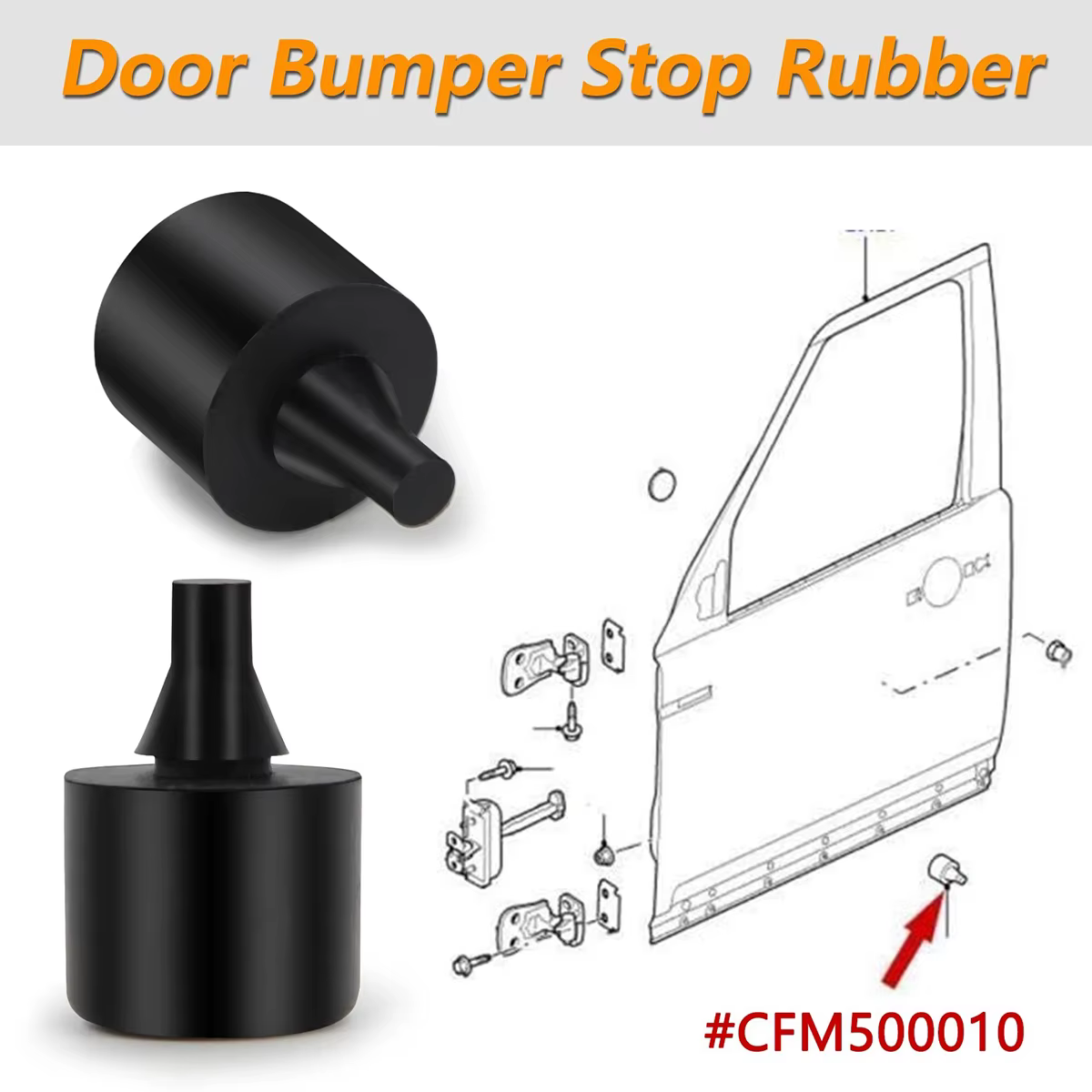 Tope puerta Land Rover CFM500010 para LR2, LR3, LR4, Freelander - imagen 4