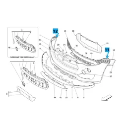 Soporte parachoques delantero Maserati Levante