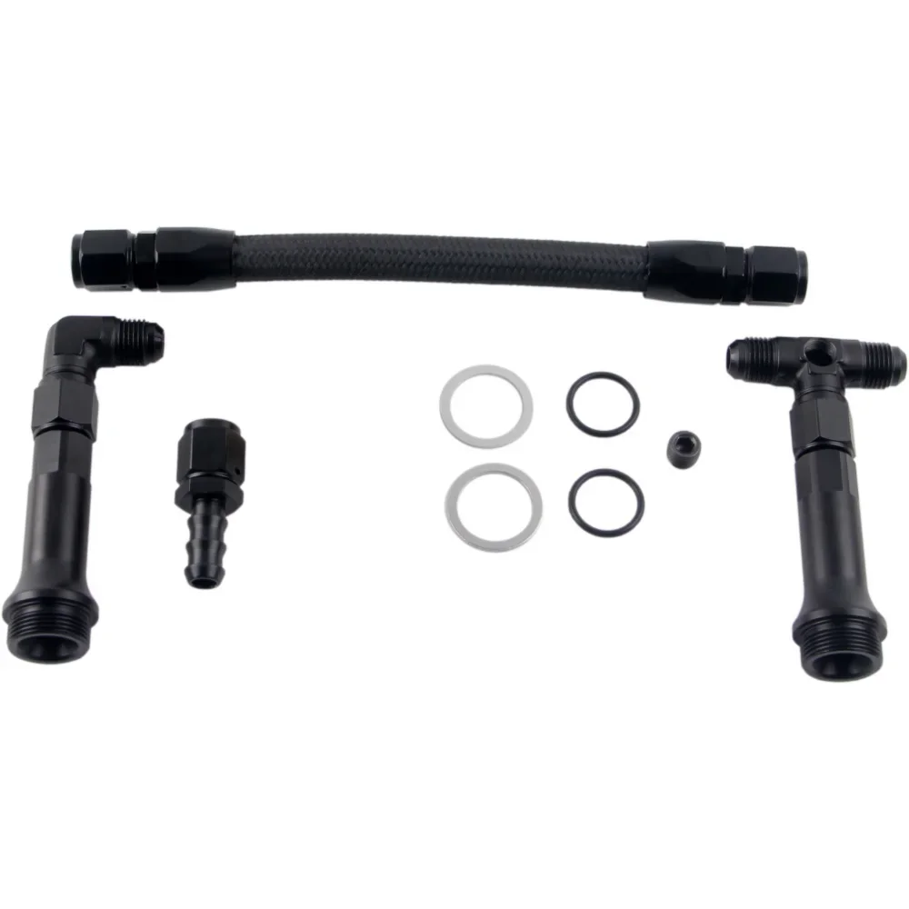 Kit línea combustible dual AN6 trenzada acero inoxidable para Holley 4150 - imagen 4