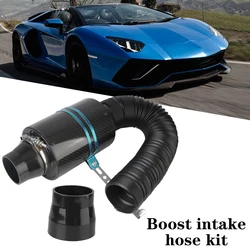 Kit de admisión de aire frío universal con caja de fibra de carbono