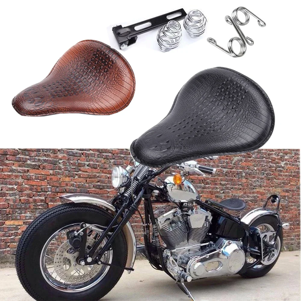Asiento individual montado en una motocicleta custom