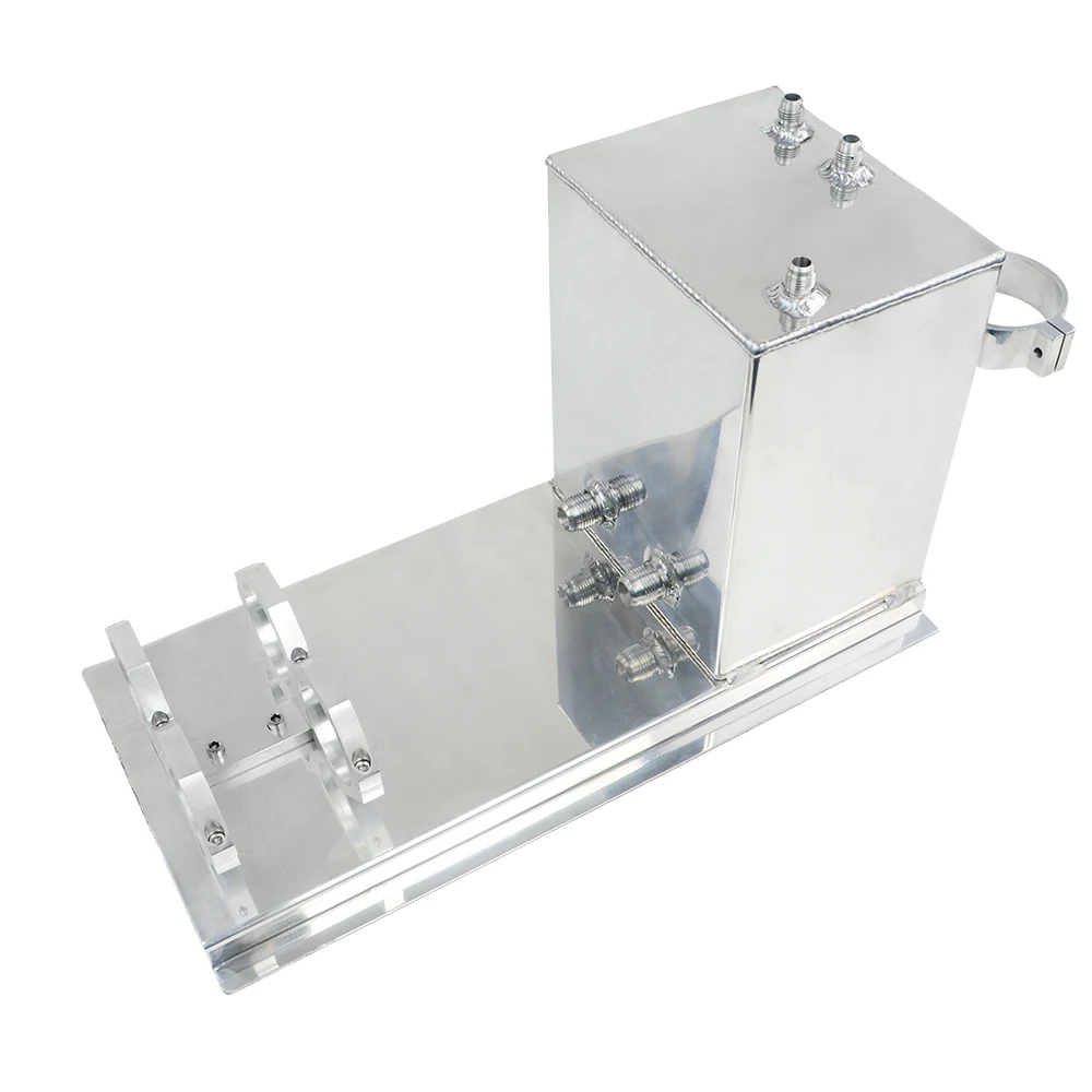 PQY - Tanque de sobretensión de combustible de aluminio de 5L / Accesorios AN pulidos con pila de combustible + Soporte de bomba + Filtro + Manguera PQY-TK45 - imagen 3