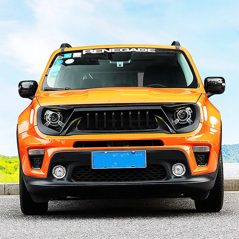 Parrilla deportiva estilo carbono mate para Jeep Renegade 2016-2023 - imagen 2