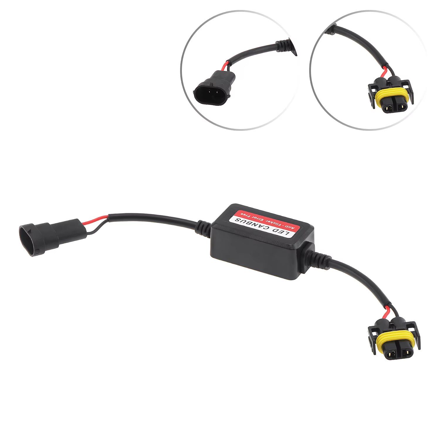 Adaptador de faro LED H11/H8/H9 Canbus antiparpadeo sin errores
