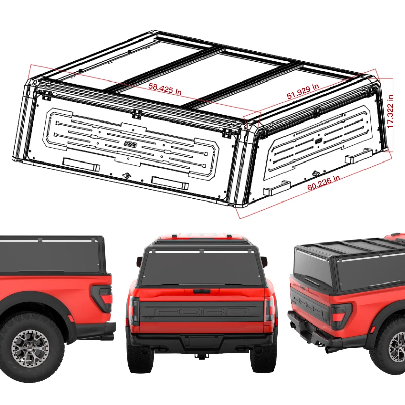 Cobertura instalada en una camioneta