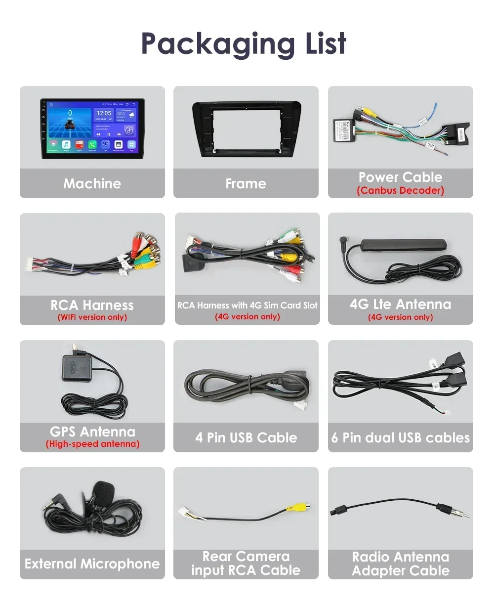 Radio Android 13 GPS 4G 8 núcleos para SKODA Octavia III 2013-2018 - imagen 5