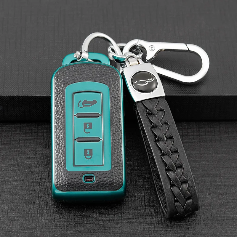 Funda para llave de coche, carcasa Fob para Mitsubishi Outlander 2015 2017 Xpander Triton ASX LANCER Pajero Sport 3 2020 Eclipse Cross L200 - imagen 3