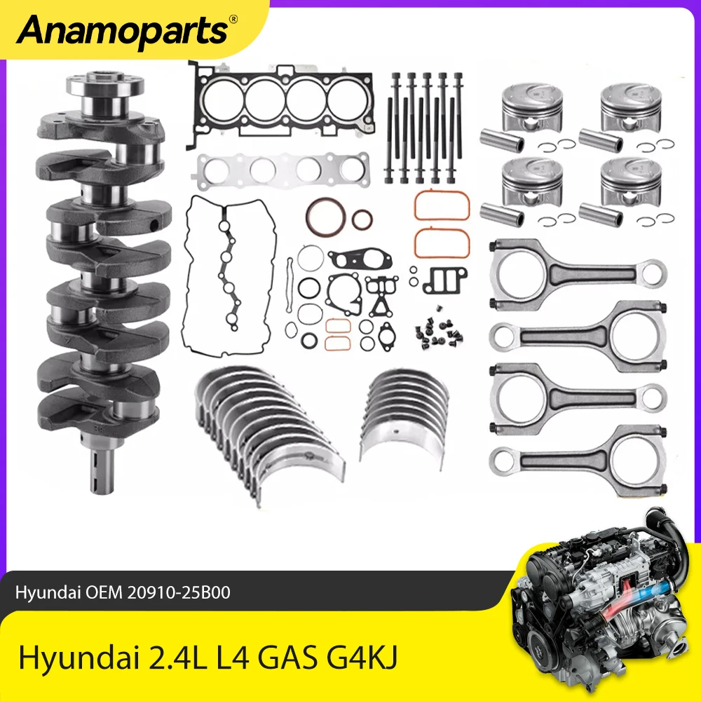 Reparación motor 2.4L G4FJ Hyundai cigüeñal juntas - Sonata Optima