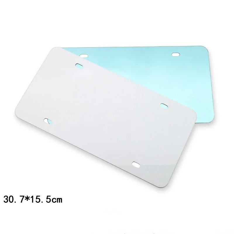 Placa de matrícula de aluminio blanca para coche