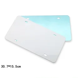Placa de matrícula de aluminio blanca para coche
