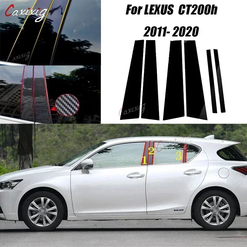 Embellecedores negros para columnas de puertas del Lexus CT200h