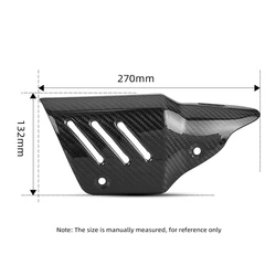 Escudo Térmico Carbono para Tubo de Escape Motocicleta - Guarda Calor