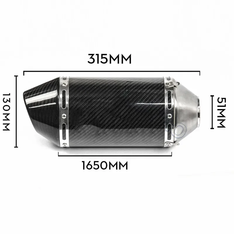 Silenciador de escape M4 de fibra de carbono para KTM Duke 390/1290 - imagen 2