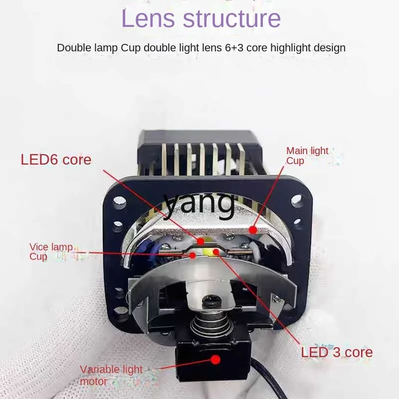 Vista del módulo LED con acabado y diseño compacto