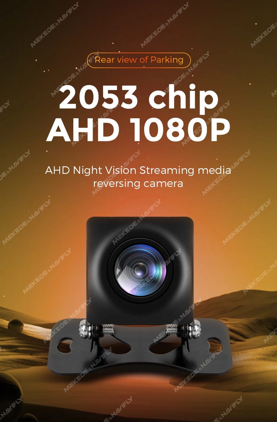 Cámara de respaldo MEKEDE 1080P AHD para automóvil