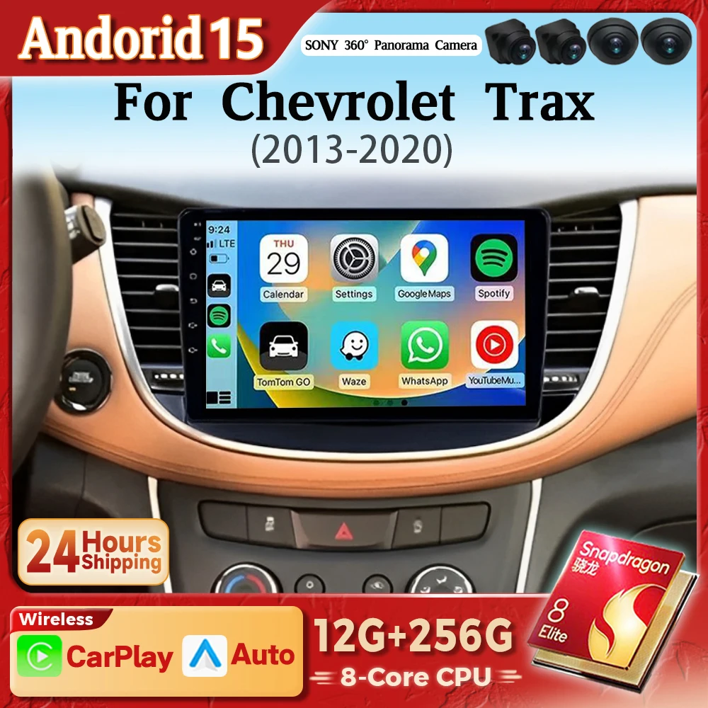 Autoradio Android 15 con CarPlay para Chevrolet Trax 2013-2020